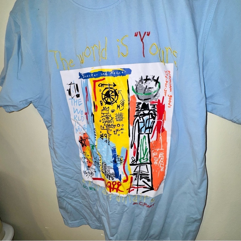 Bleecker & Mercer Vibrant Graphic Light Blue Tee